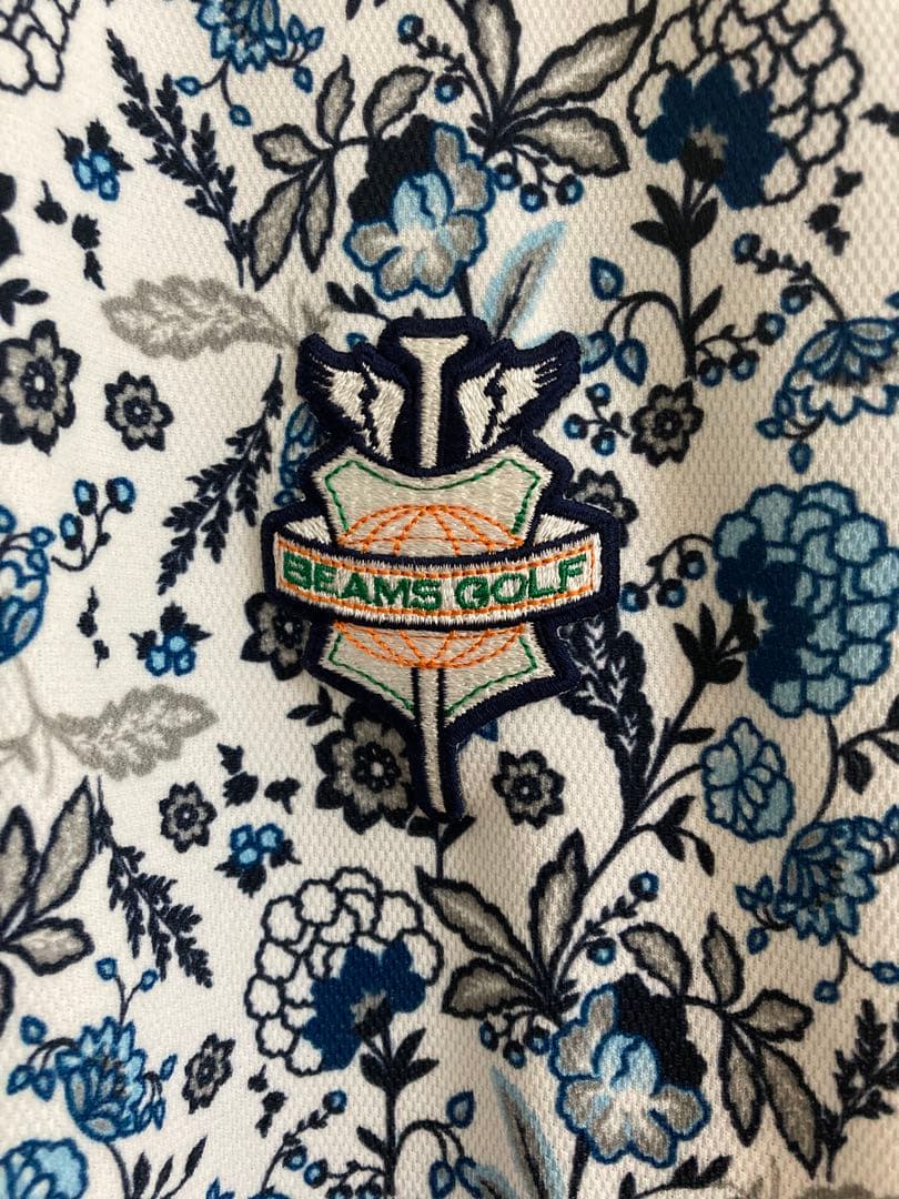BEAMS GOLF 花柄ポロシャツ Lサイズ
