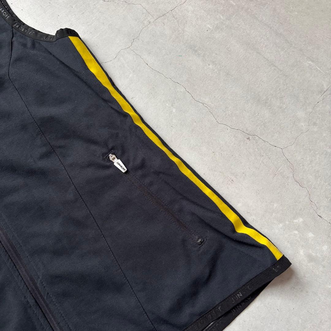 【美品】JUN&ROPE’ ジュンアンドロペ フード付きベスト ストレッチ 薄手