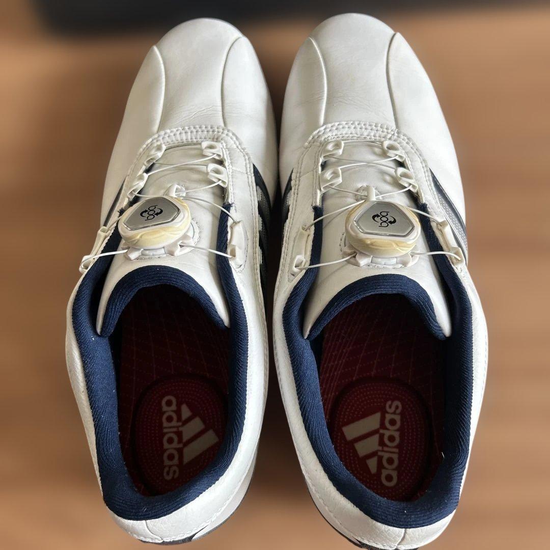 adidas ゴルフシューズ BOAシステム ホワイト/ネイビー