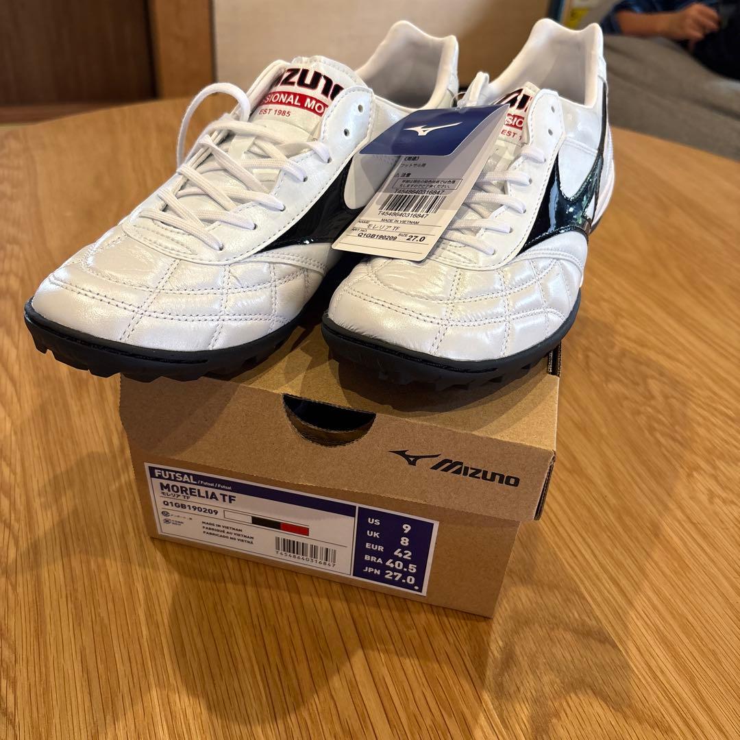 【新品】Mizuno Morelia シューズ 27.0cm ホワイト/ブラック