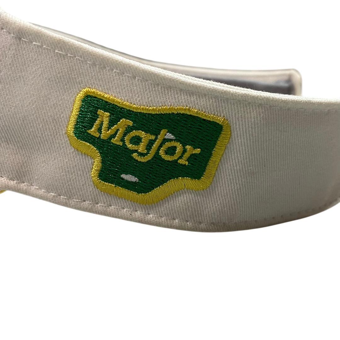 BEAMS GOLF ビームス ゴルフ サンバイザー ホワイト 刺繍 ロゴ柄