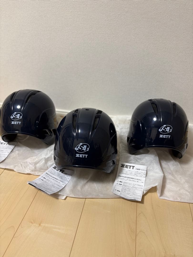 ZETT ソフトボール用バッターヘルメット両耳付3個セット