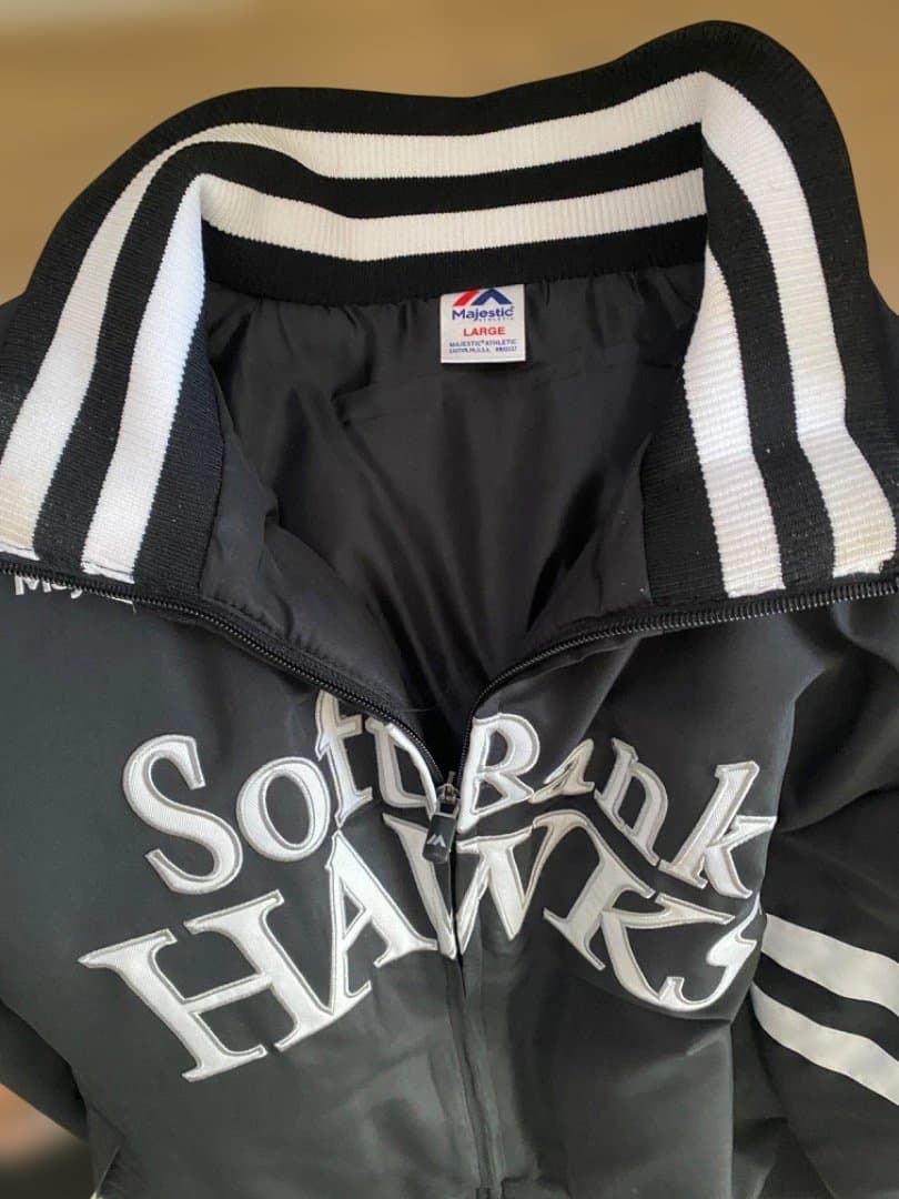 SoftBank Hawks ジップアップジャケット Lサイズ ブラック
