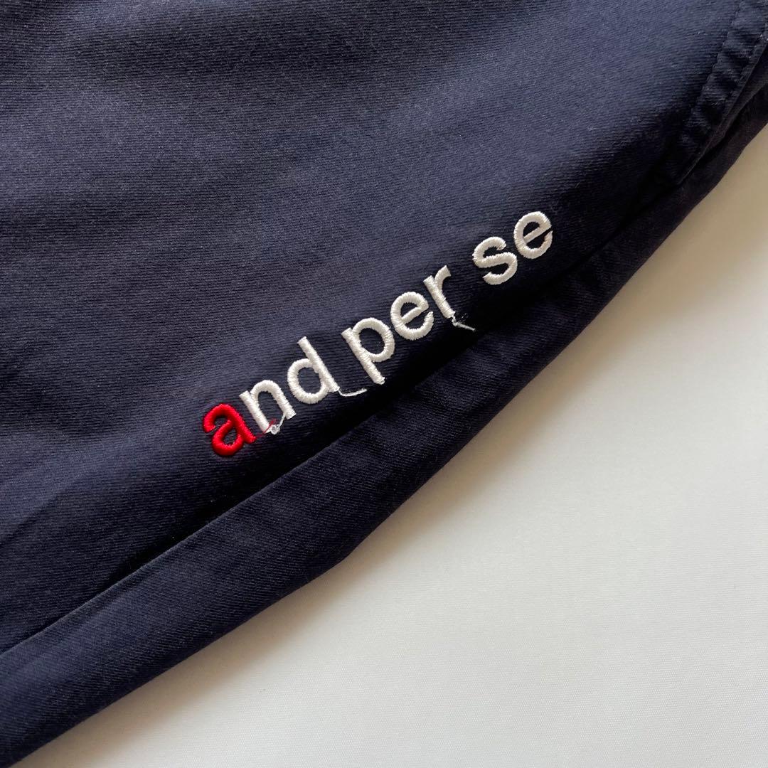 and per se アンパスィ　ナイロンパンツ　レディース　M 紺　ズボン