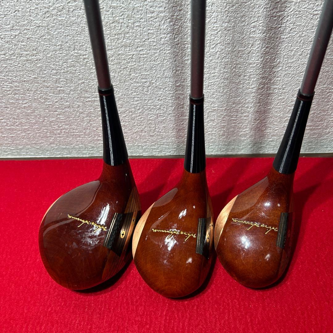 ヒロホンマ　パーシモンウッド　ゴルフクラブ　ヴィンテージ　3本セット