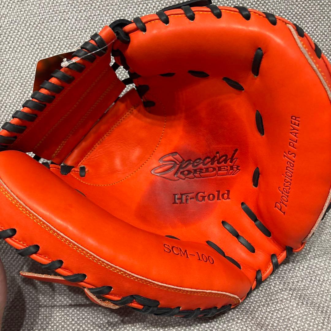 新品　硬式　ハイゴールド　キャッチャーミット　ハタケヤマ