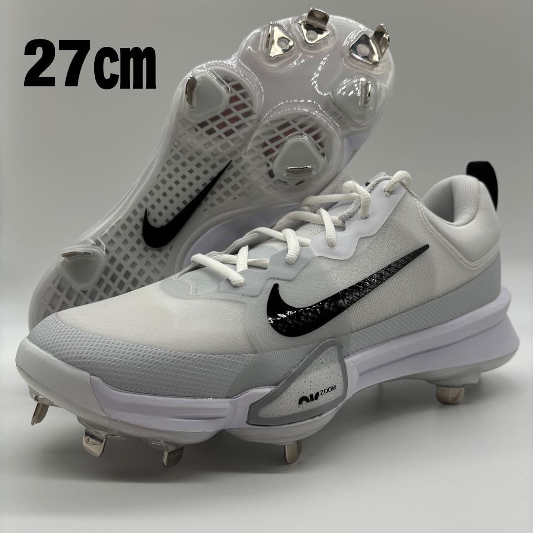 NIKE 野球 スパイク トラウト 金具 ホワイト 白 27㎝ ローカット 軽量