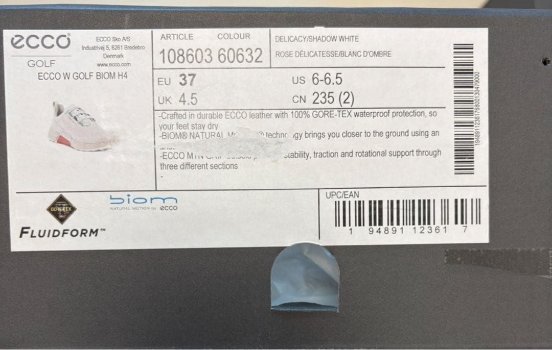 新品未使用ECCOゴルフシューズEGBIOMH4 【靴ひもタイプ】レディース
