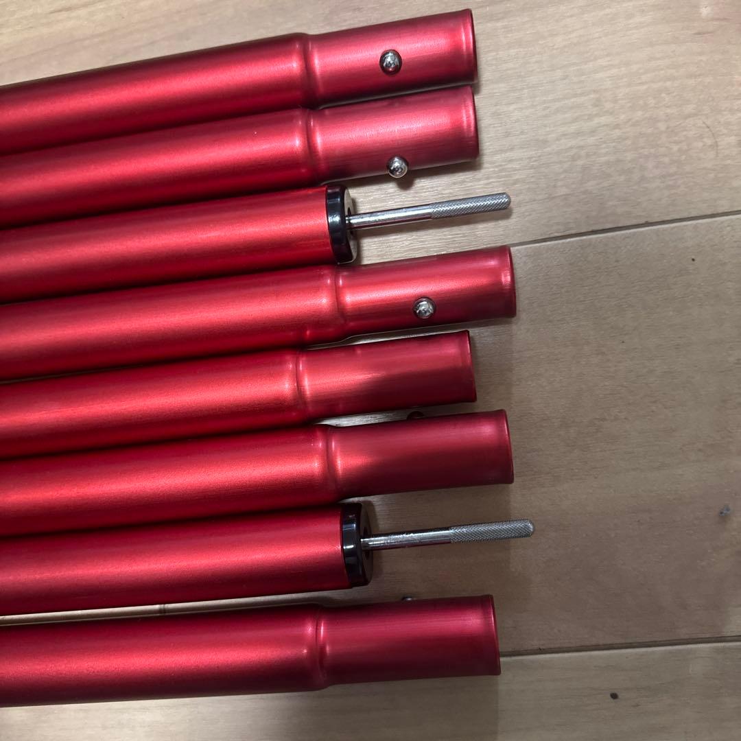 スノーピーク　ウイングポールレッド 280cm 2本セット