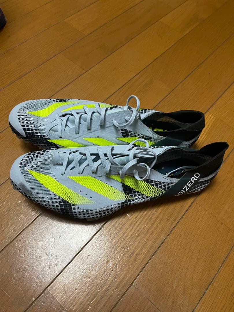 【美品】adizero フィネス　スパイクシューズ グレー/イエロー
