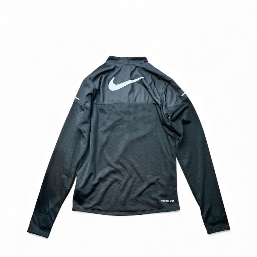 新品‼️ナイキ　Therma-FIT ハーフジップ 長袖 ランニングトップ　黒　M