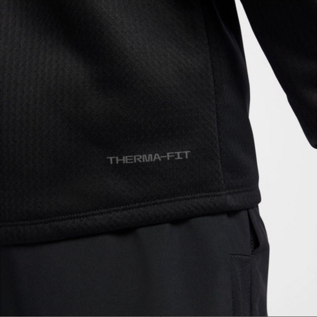 新品‼️ナイキ　Therma-FIT ハーフジップ 長袖 ランニングトップ　黒　M