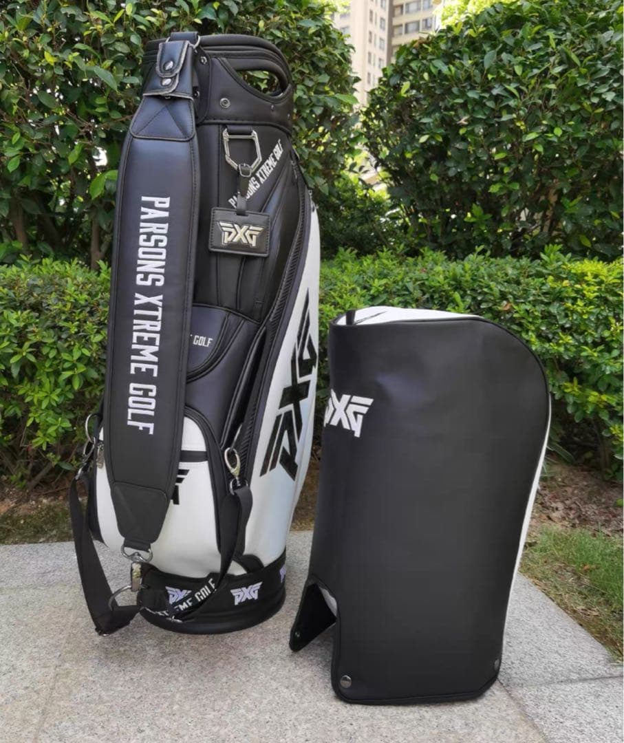 PXG ゴルフ キャディバッグ ゴルフバッグ クラブケース ホワイト 男女兼用