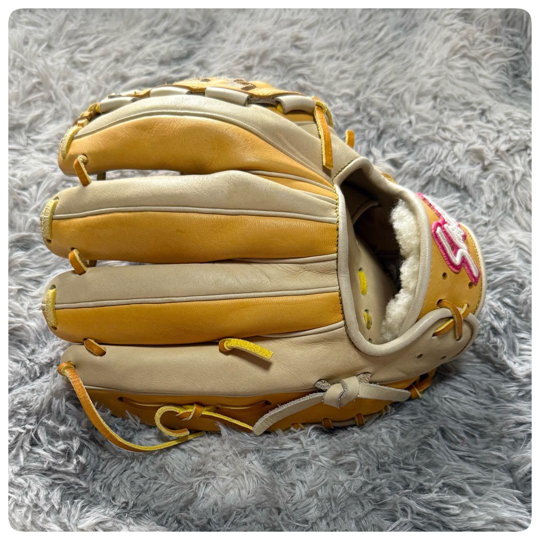 久保田Slugger 軟式グローブ オーダー　7 ホワイト/イエロー
