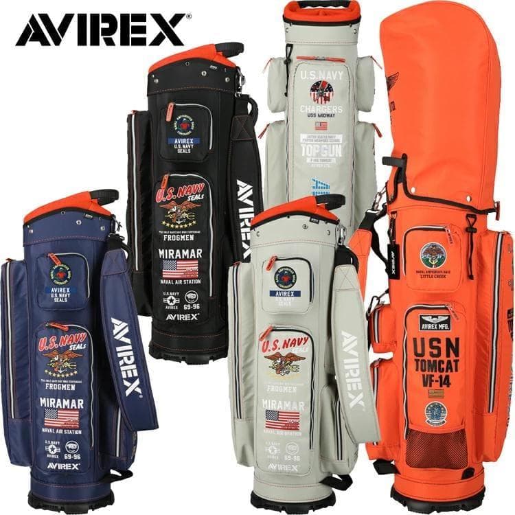 新品 AVIREX アヴィレックスゴルフ キャディバッグ オレンジ