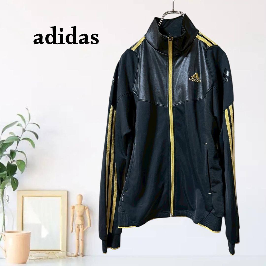zS51【M】アディダス(adidas) 袖ライン ジャージ 上下セット