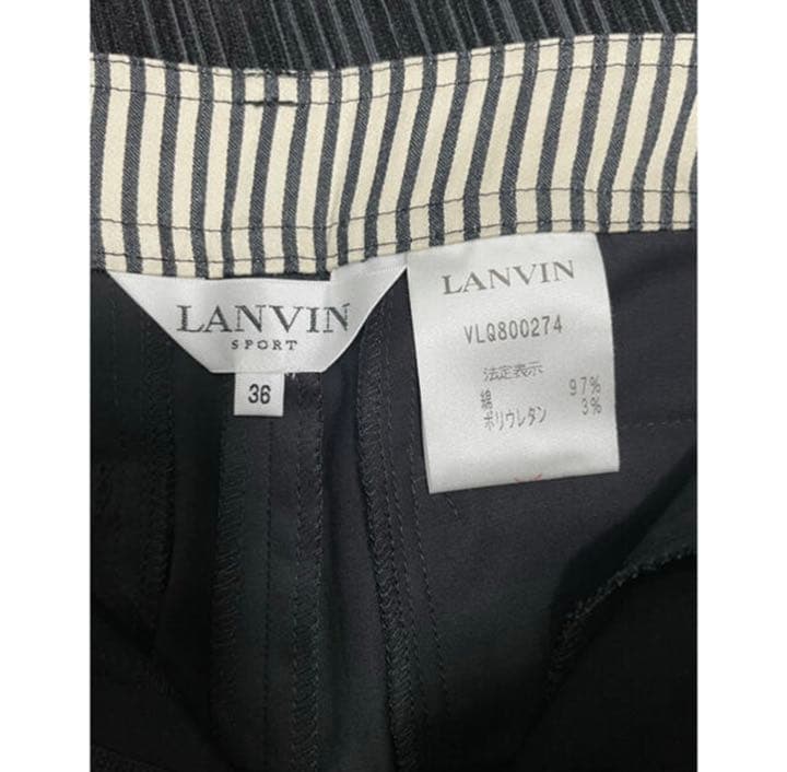 新品未使用ランバンLANVINsportハーフパンツ36 S黒ブラックレディース