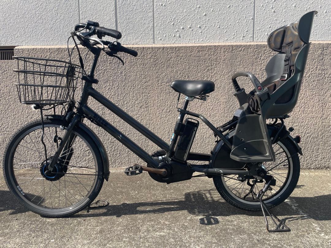 電動アシスト自転車　ブリヂストン　ビッケ　グリ　チャイルドシート