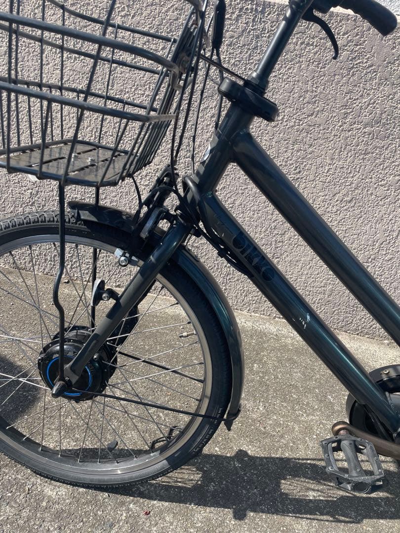 電動アシスト自転車　ブリヂストン　ビッケ　グリ　チャイルドシート