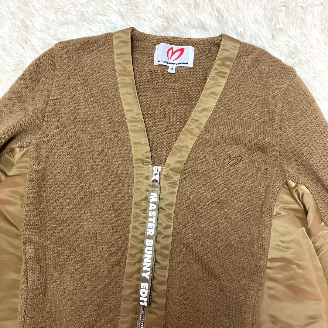 マスターバニーエディション ニット×ナイロンツイル 中綿 Aライン ジャケット