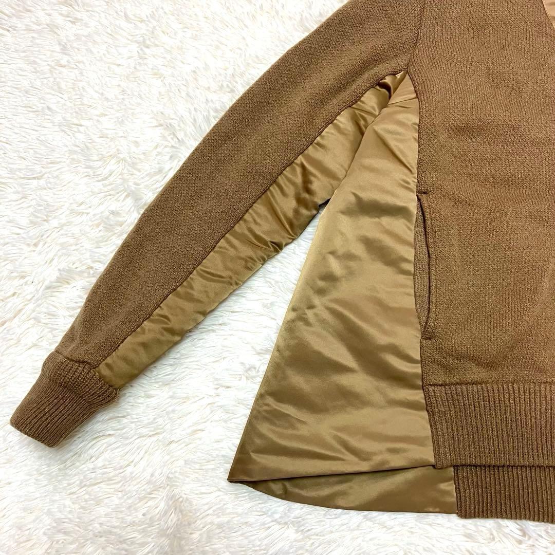 マスターバニーエディション ニット×ナイロンツイル 中綿 Aライン ジャケット