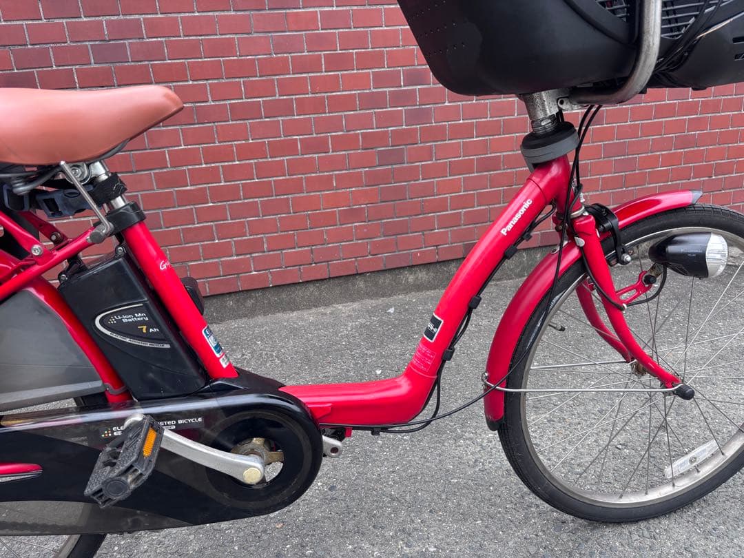 Panasonic電動アシスト自転車 チャイルドシート付き　レッド