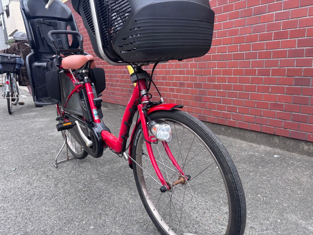Panasonic電動アシスト自転車 チャイルドシート付き　レッド