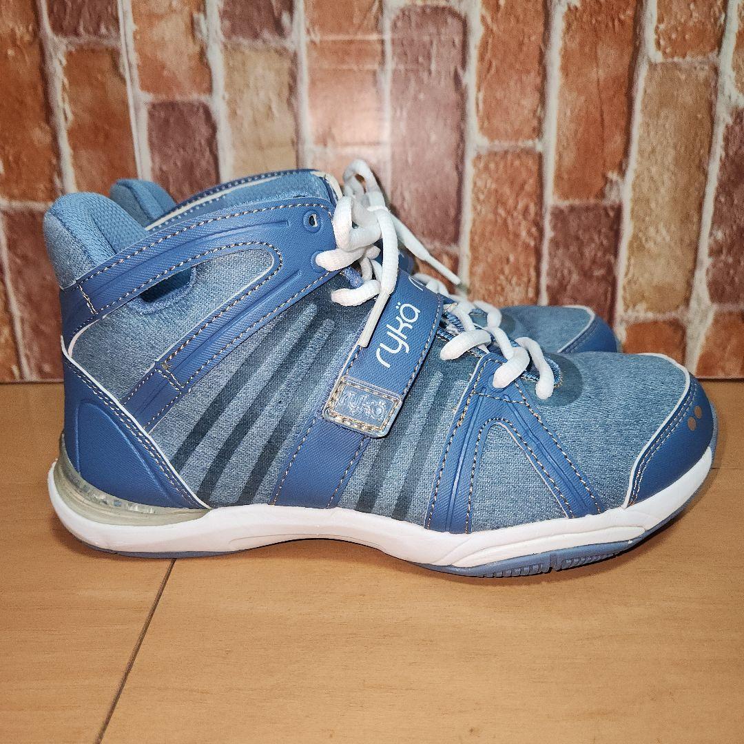 ryka ライカ ダンスシューズ　青　デニム　23.3㎝