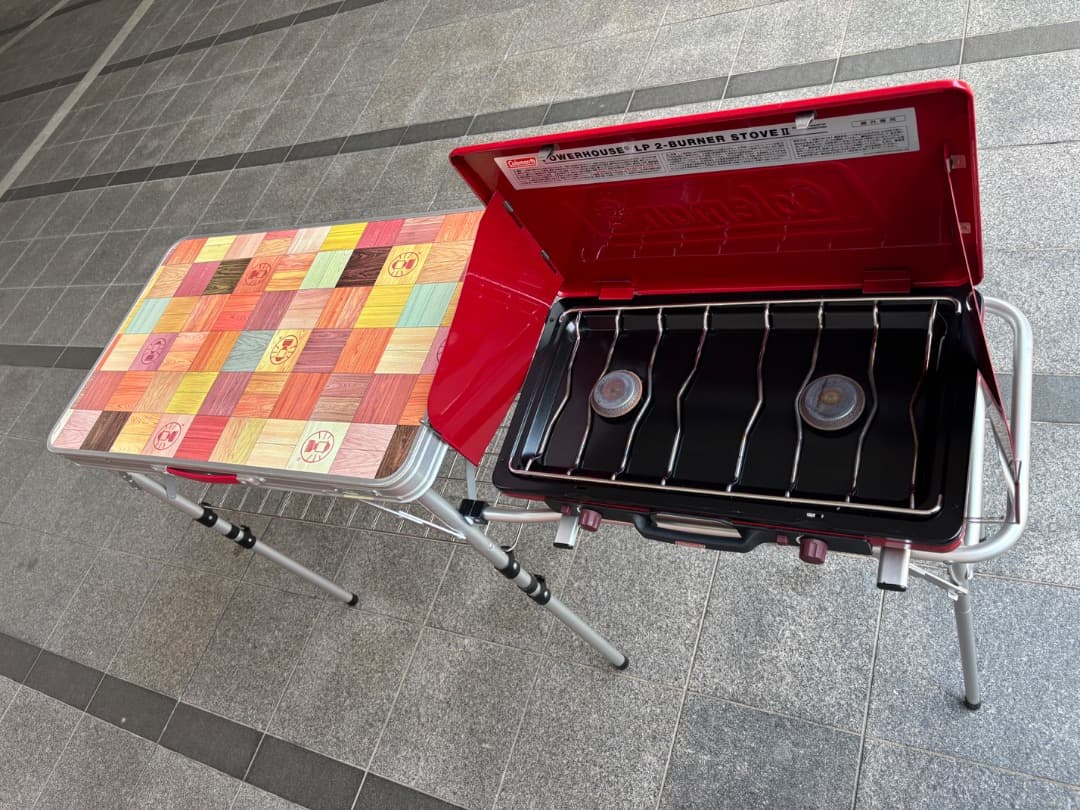 Coleman ツーバーナーコンロ カラフルテーブルセット