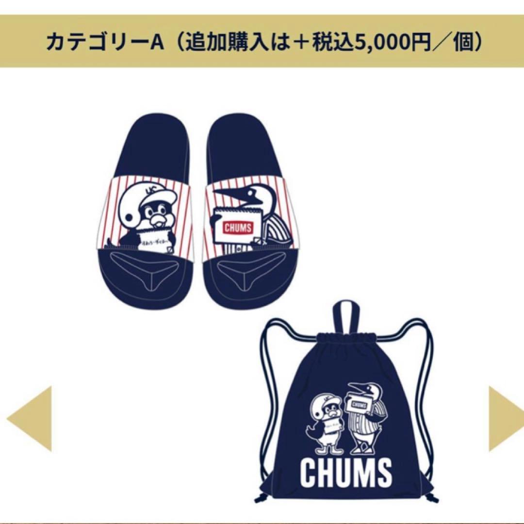 東京ヤクルトスワローズ　CREW 特典CHUMSコラボ　サンダル　巾着袋付き