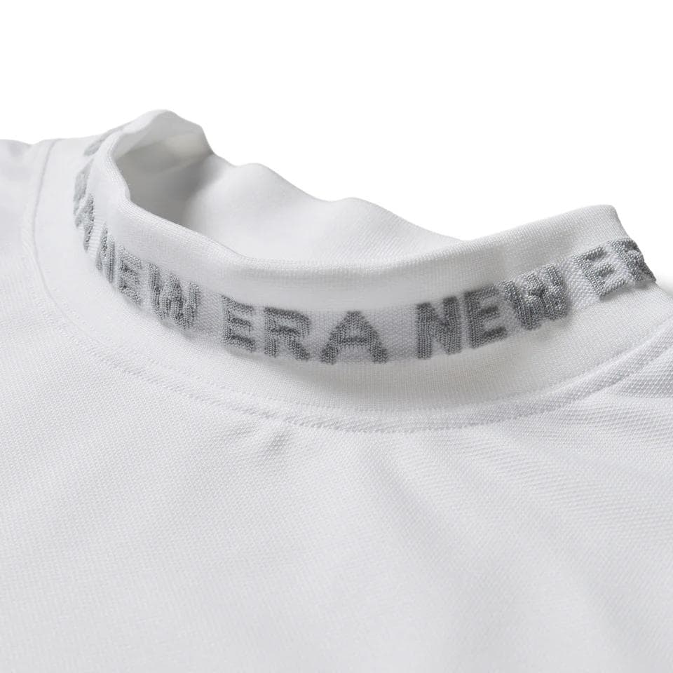 NEWERA GOLF 半袖 モックネック シャツ　鹿の子 ホワイト　Ｍサイズ