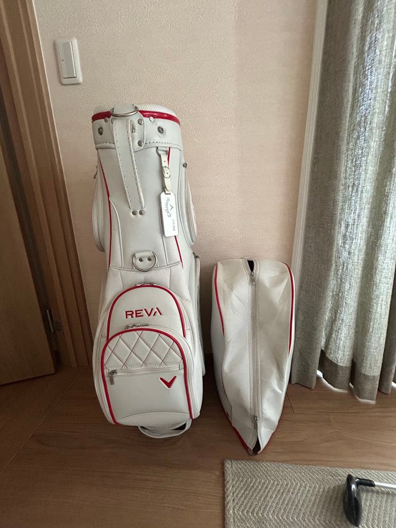 Callaway REVA キャディバッグ ホワイト/レッド 軽量