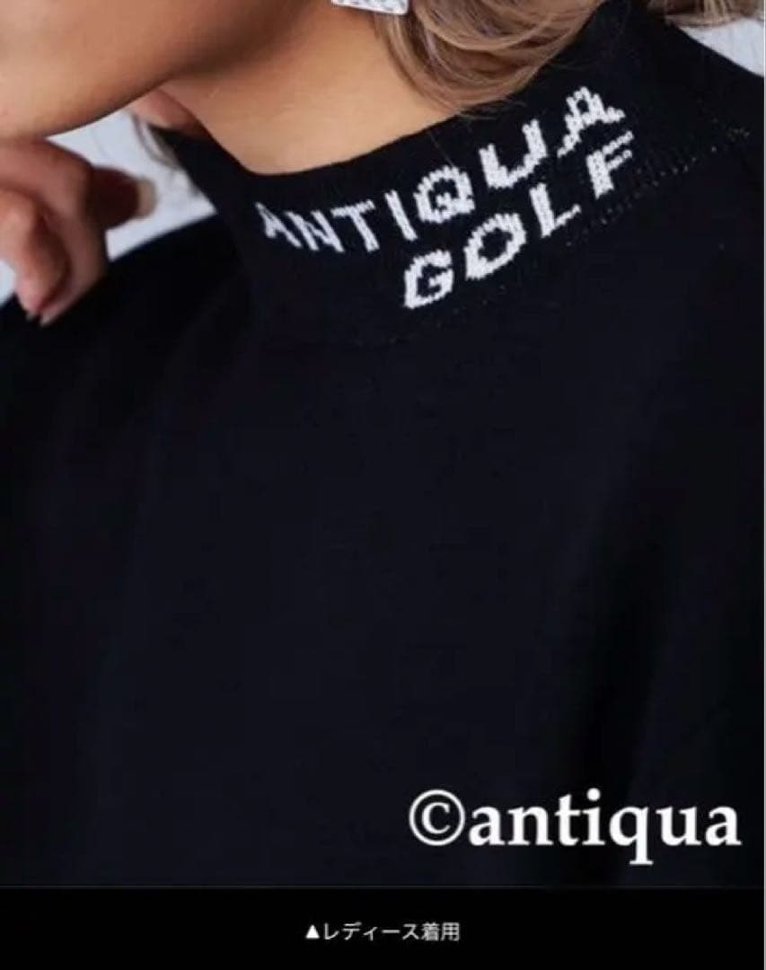 antiqua golf STCH ★ハイネックシャツ★スミクロ★