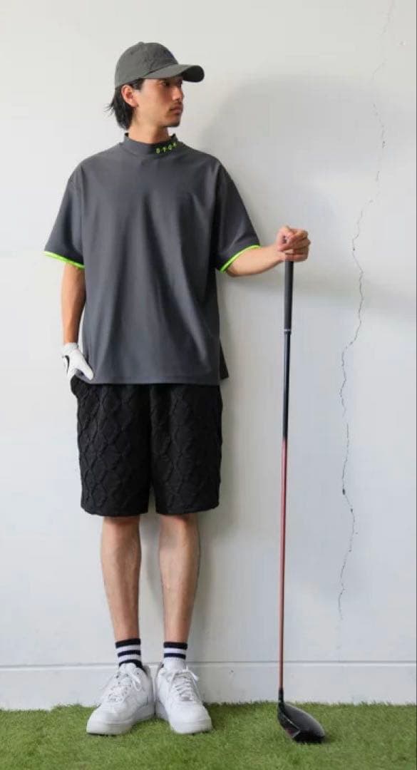 antiqua golf STCH ★ハイネックシャツ★スミクロ★
