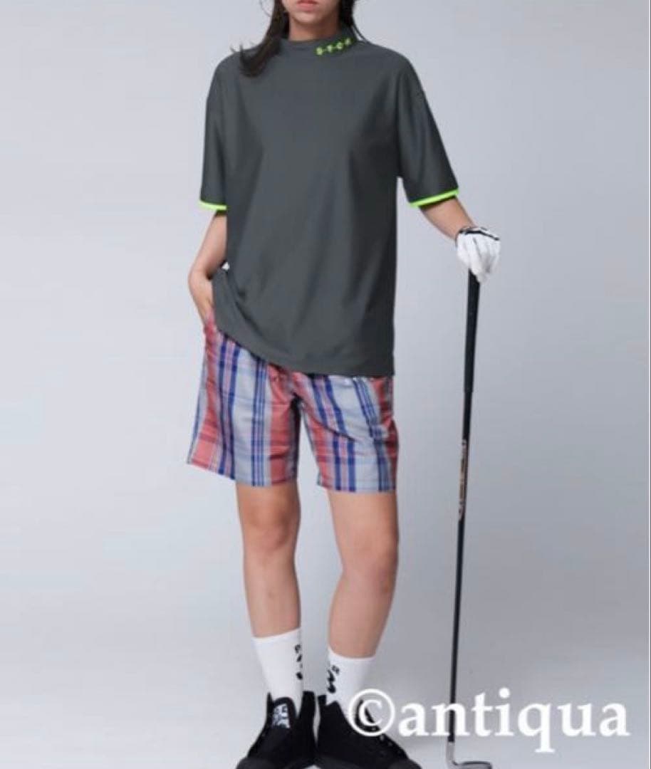 antiqua golf STCH ★ハイネックシャツ★スミクロ★