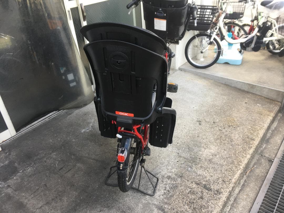 地域限定送料無料　キッスミニ　15,4AH　三人乗り　赤　神戸市　電動自転車