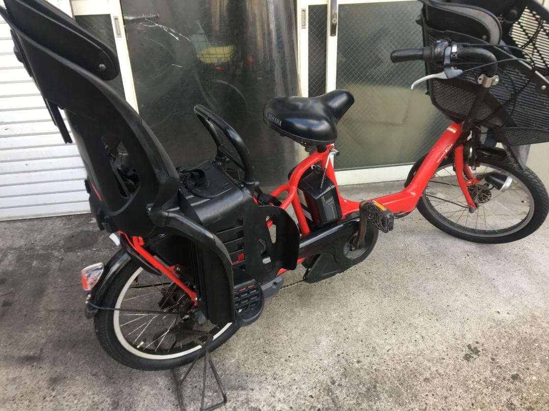 地域限定送料無料　キッスミニ　15,4AH　三人乗り　赤　神戸市　電動自転車