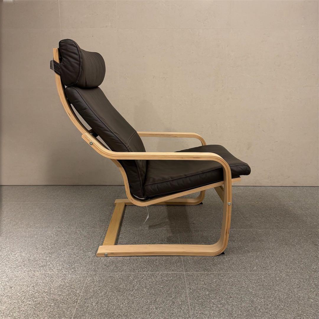 IKEA POÄNG ポエング パーソナルチェア 牛革クッションセット