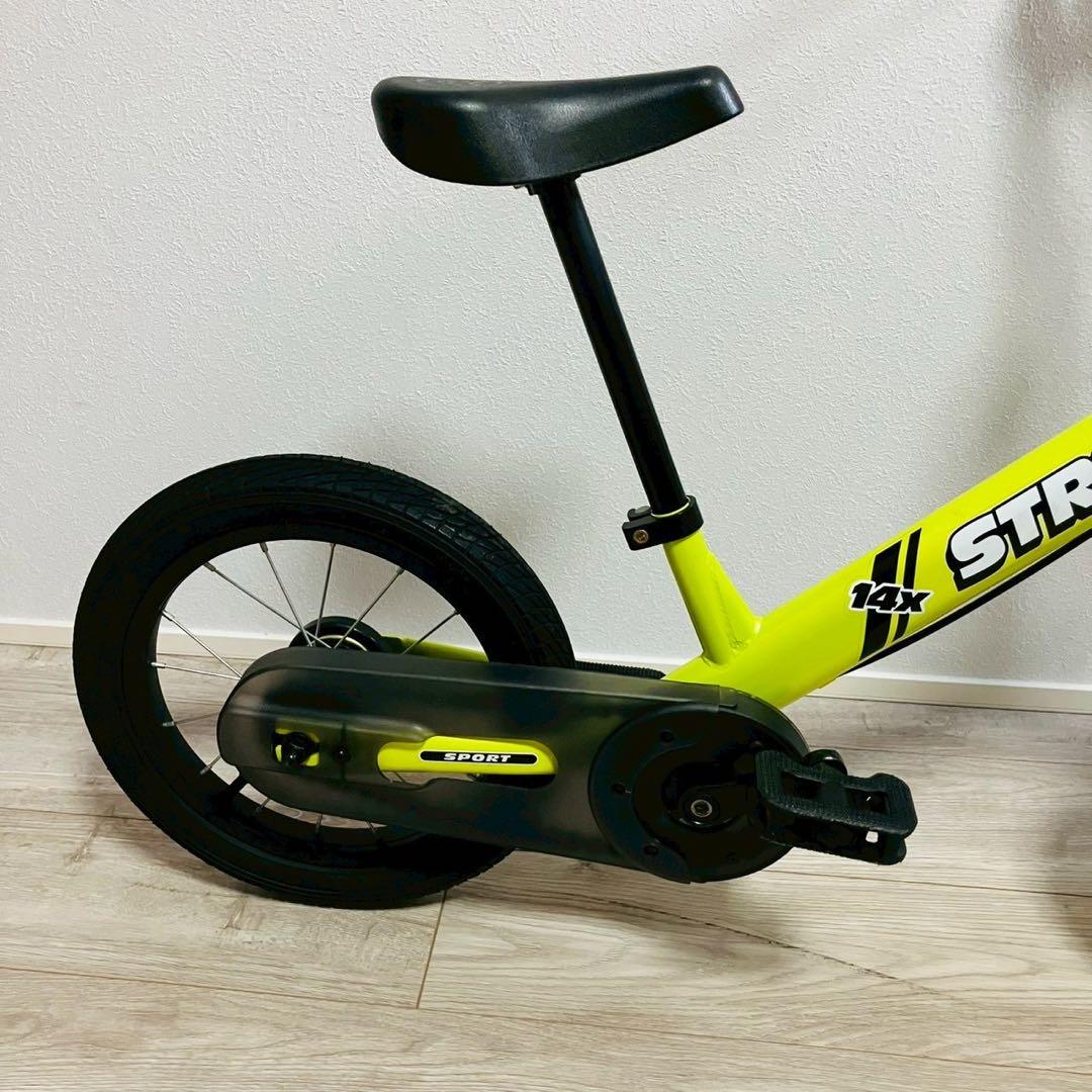 STRIDER 14x ライムイエロー キッズバイク 付属品付き