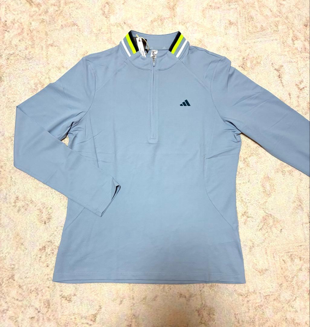 【3点セット】新品 L アディダス ゴルフ ワンダーブルー上下＆メタルバイザー
