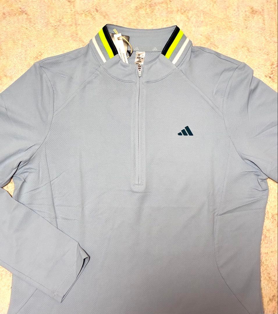 【3点セット】新品 L アディダス ゴルフ ワンダーブルー上下＆メタルバイザー
