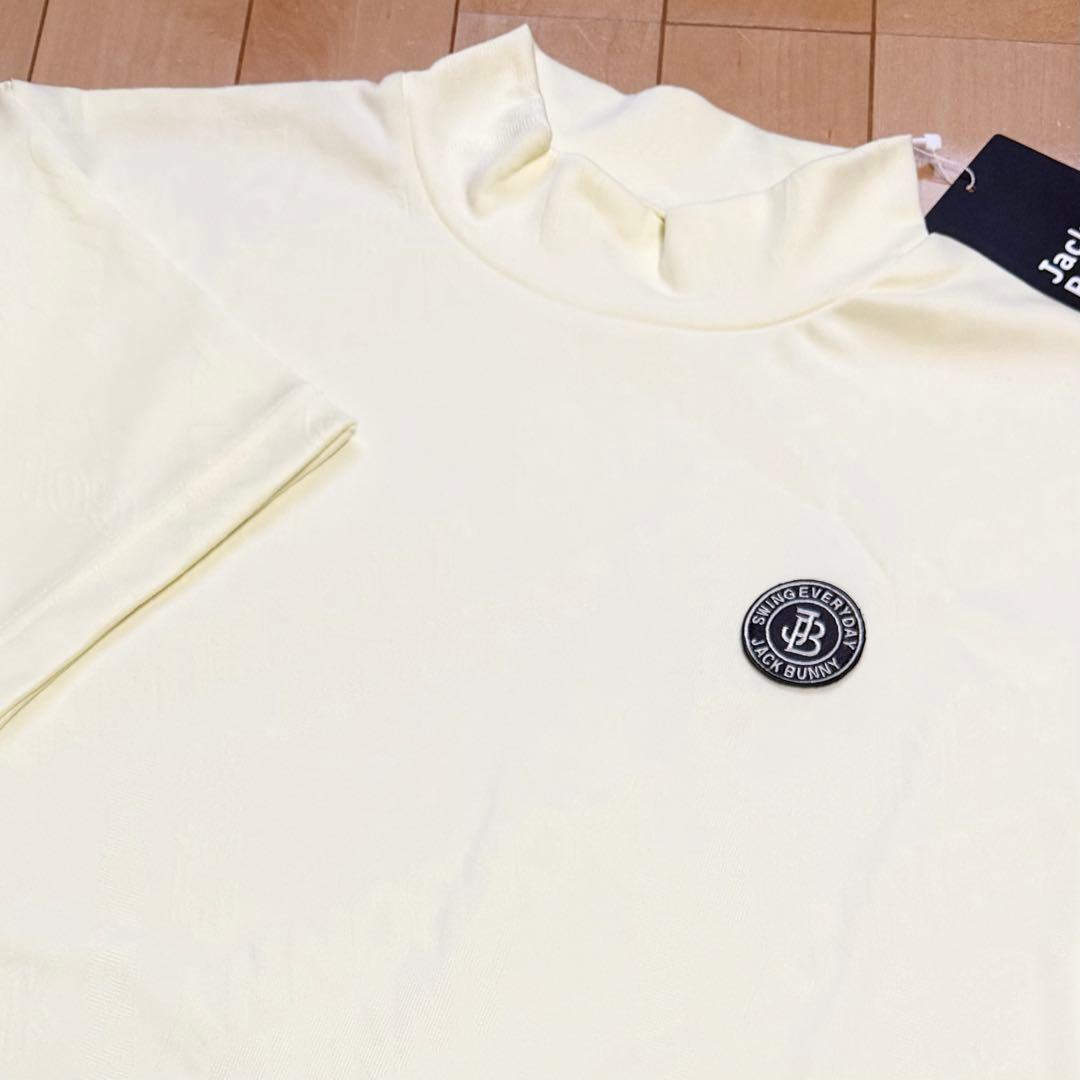 ジャックバニー モックネック タートルネック カットソー 黄 総柄 Tシャツ 5