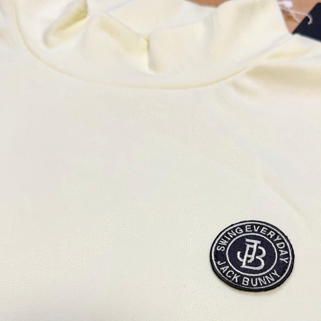 ジャックバニー モックネック タートルネック カットソー 黄 総柄 Tシャツ 5