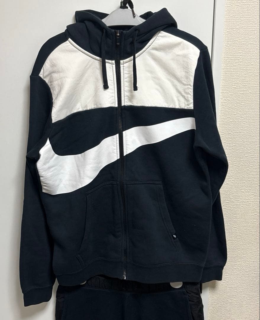 NIKE ジャージ上下 セットアップ ブラック×ホワイト ナイキ ビッグ ロゴ