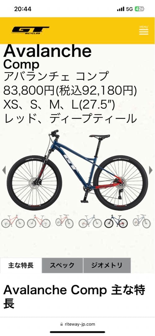 アバランチェ コンプ 2020年に新品購入しました、修復歴無し、ワンオナー。