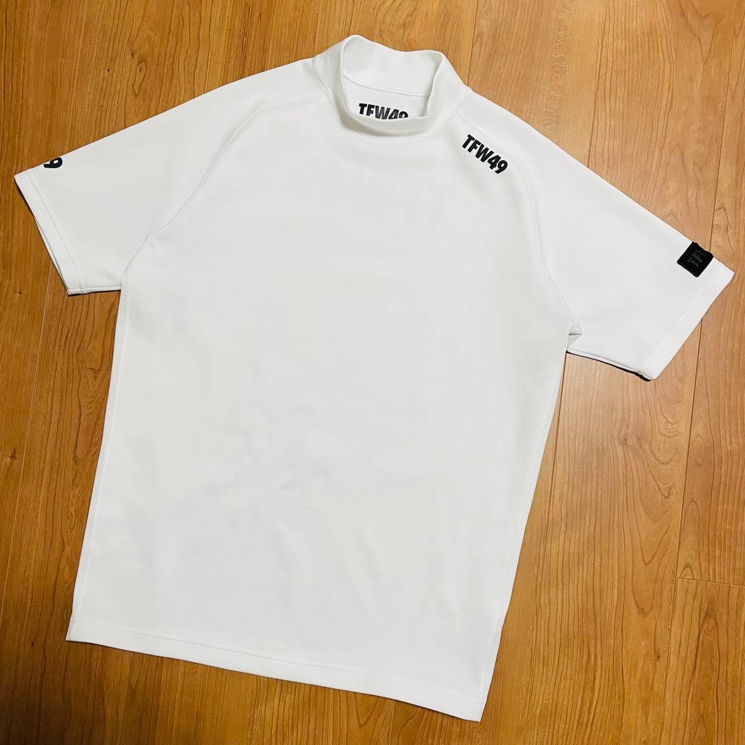 TFW49 モックネック　Tシャツ　ホワイト　L junhashimoto