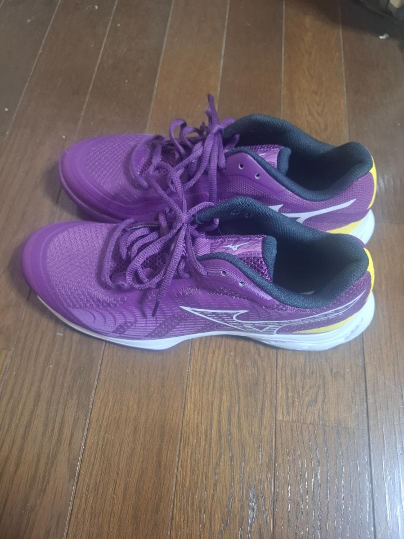 mizunoバドミントン シューズ パープル メッシュ