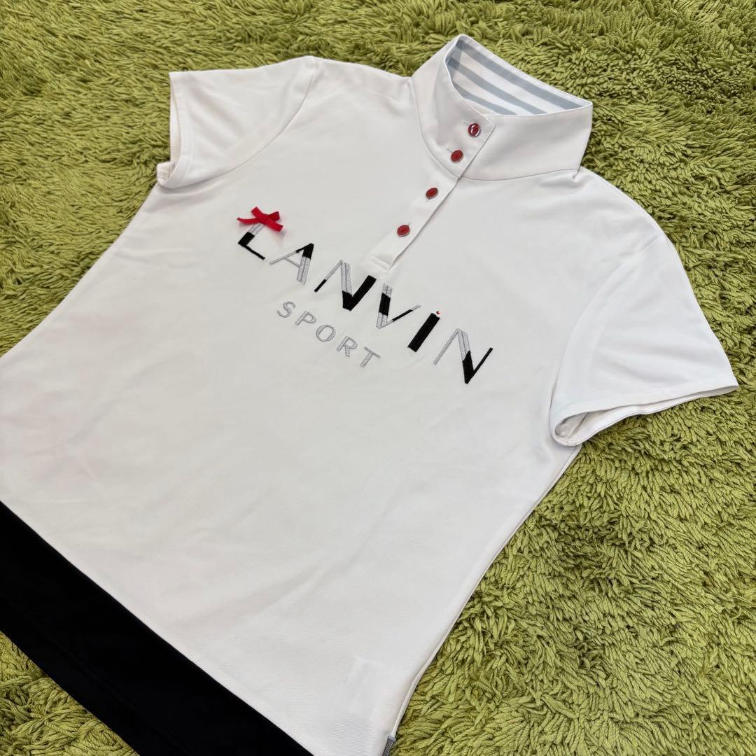 LANVIN SPORT ランバンスポール 半袖モックネック ポロシャツ 38