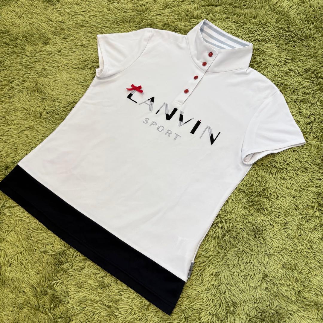 LANVIN SPORT ランバンスポール 半袖モックネック ポロシャツ 38