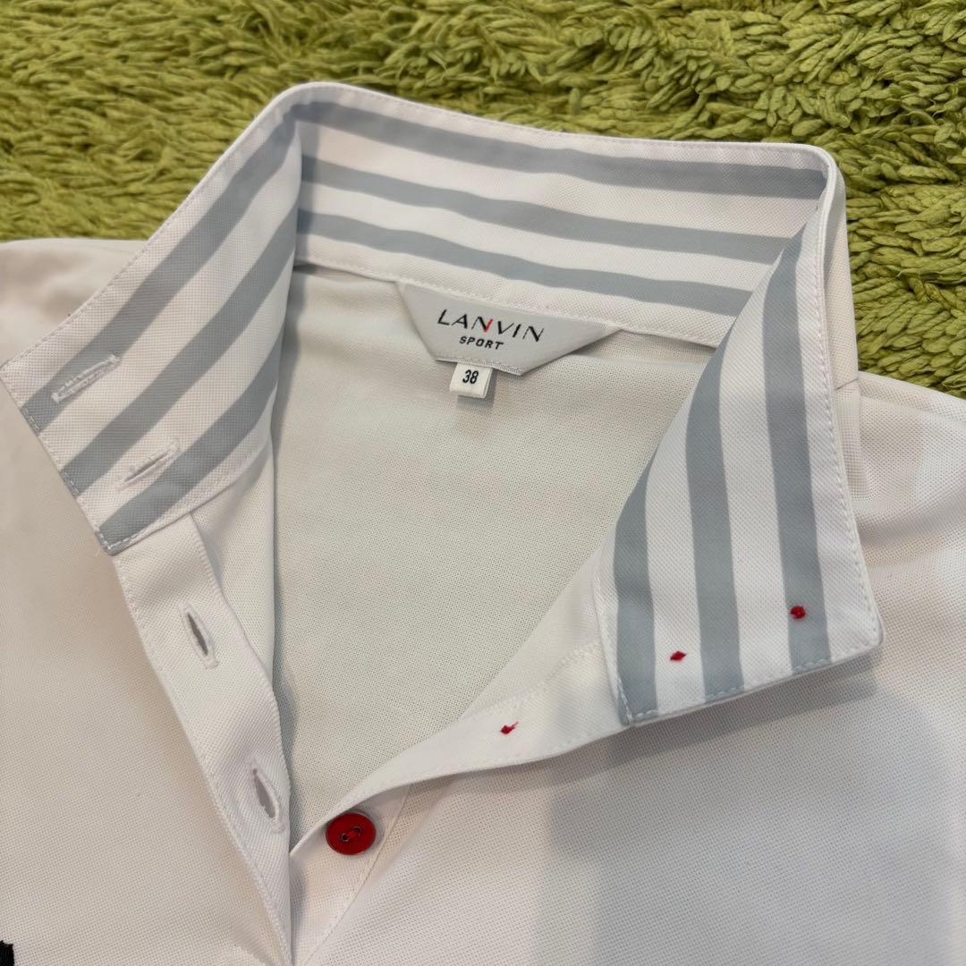 LANVIN SPORT ランバンスポール 半袖モックネック ポロシャツ 38